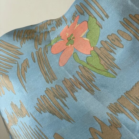 Vintage Bill Blass Womens Floral Silk Scarf 28" Muted Elegant Old Money Heritage - Picture 3 of 10